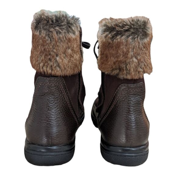 Clarks Women's Brown Suede Faux Fur Ankle Boots Size 6M NWOT - Picture 9 of 12